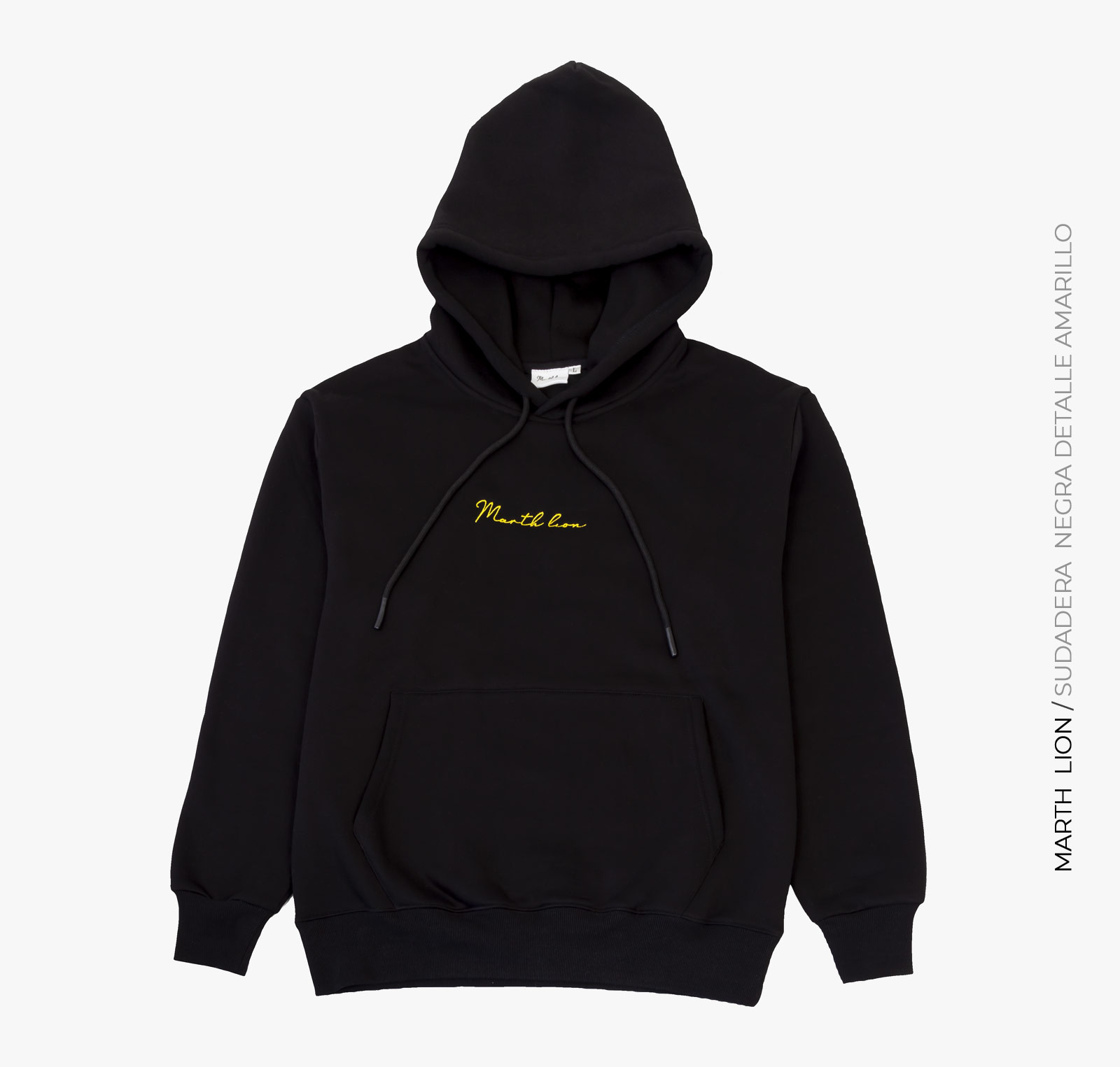 Sudadera Negra detalle Amarillo